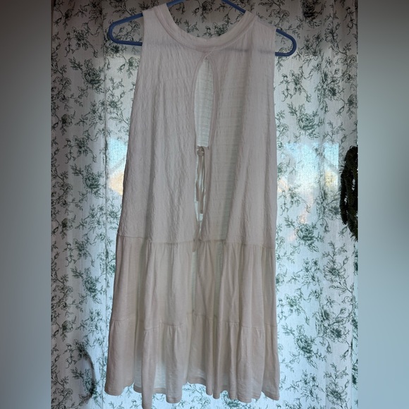 Free People Right On Time White Tiered Sleeveless Tunic size large - Picture 4 of 5